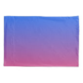 Housse D'oreillers dégradé bleu et rose ombre (Dos)