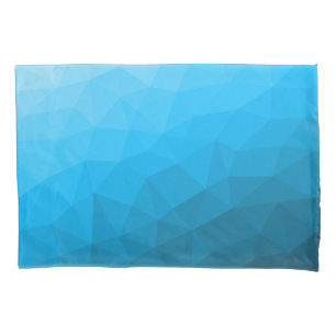 Housse D'oreillers Dégradé de cyan bleu motif en maille géométrique T