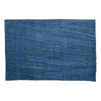 Housse D'oreillers Dénim bleu Texture : Jeans classiques.