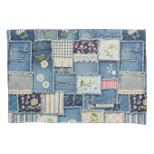 Housse D'oreillers Denim patchwork (devant)