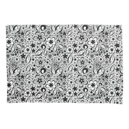 Housse D'oreillers Dentelle noire (devant)