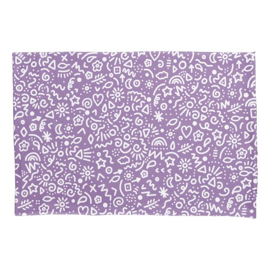 Housse D'oreillers Des Doodles ! Amethyst Orchid Purple Pillowcase (devant)