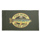 Housse D'oreillers Des mots de pêche amusants pour un pêcheur, vert (Dos)