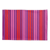 Housse D'oreillers Design à rayures verticales rose rouge violet   (Dos)