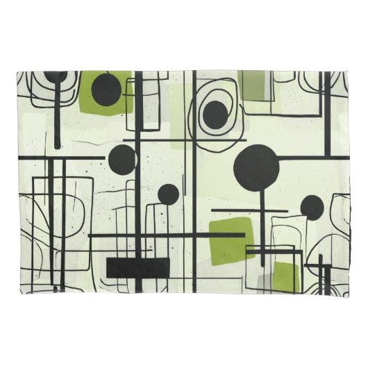 Housse D'oreillers Design abstrait moderne, lignes dynamiques Lancer (devant-gauche)