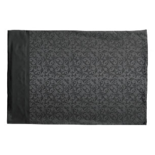 Housse D'oreillers Design noir Damas