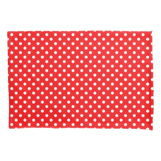 Housse D'oreillers Design Pois blanc rouge (devant)
