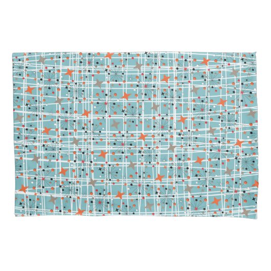 Housse D'oreillers Design rétro étoilé atomique des années 1950 (devant)