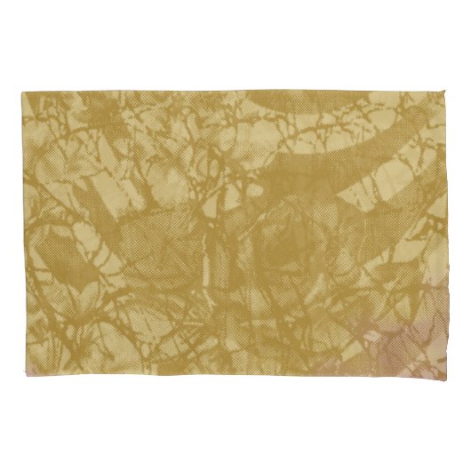 Housse D'oreillers Design textile élégant avec un fond doré (devant-gauche)