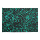 Housse D'oreillers Design turquoise et Gold Leopard Series 5 (Dos-Droit)