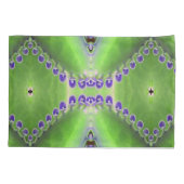 Housse D'oreillers Design vert et violet (Dos-gauche)