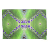 Housse D'oreillers Design vert et violet (devant-gauche)