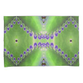 Housse D'oreillers Design vert et violet (devant-Droit)