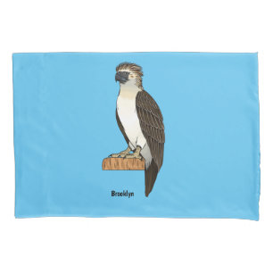 Housse D'oreillers dessin animé d'aigle des Philippines