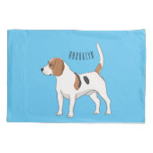 Housse D'oreillers dessin animé de chien beagle (Dos)