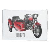 Housse D'oreillers dessin animé de la moto Sidecar (Dos)