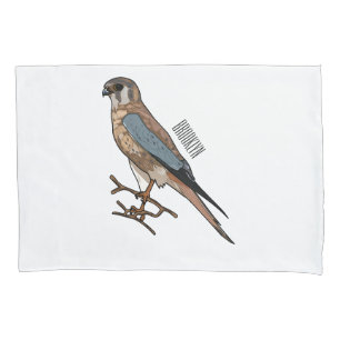 Housse D'oreillers dessin animé d'oiseau-kestrel américain