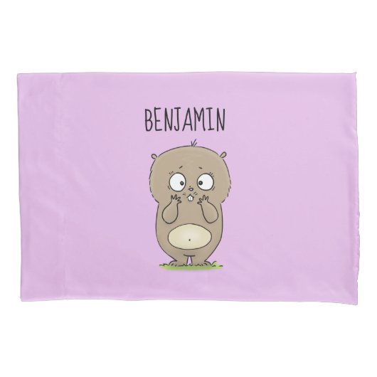 Housse D'oreillers Dessin d'adorable hamster (devant)