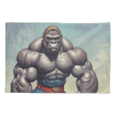 Housse D'oreillers Dessin d'art pop de Gorilla Bodybuilder (Dos)
