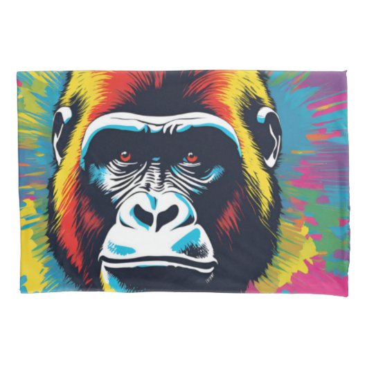 Housse D'oreillers Dessin de dessin de peinture Gorilla Pop (devant)