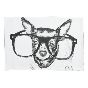 Housse D'oreillers Dessin d'illustration de chien de chiwawa
