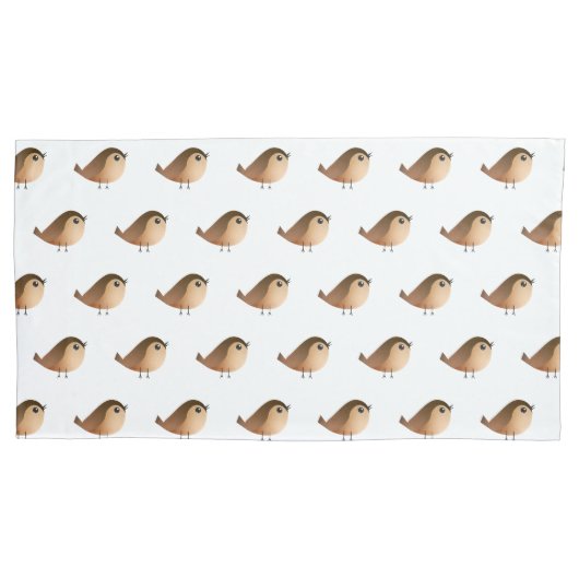 Housse D'oreillers Dessin d'Oiseau de Bruant (devant)