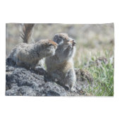 Housse D'oreillers Deux écureuils moulus mignons (Gopher, evrazki) (Dos)