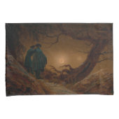Housse D'oreillers Deux hommes envisagent la lune la nuit (devant-Droit)