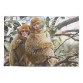 Housse D'oreillers Deux Mignons singes (Dos)