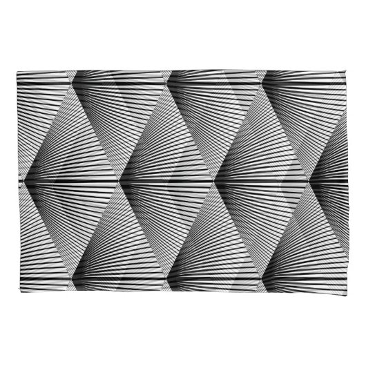 Housse D'oreillers Diamant Géométrique : Conception Vintage monochrom (devant)