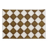 Housse D'oreillers Diamants blancs Brown et anciens (Dos-Droit)