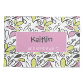 Housse D'oreillers Dieu est avec moi les Fleurs Whimsical (Dos)