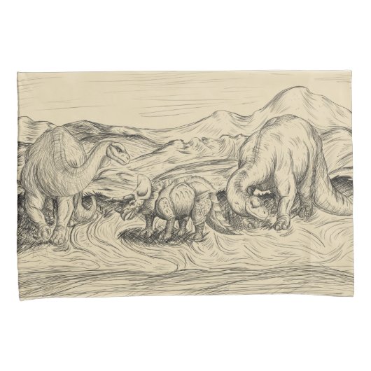 Housse D'oreillers Dinosaures classiques (devant-Droit)