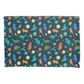 Housse D'oreillers Dinosaures Dans Les Planètes Spatiales Rocket Ship (devant)