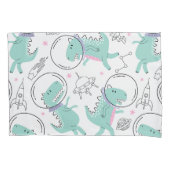 Housse D'oreillers Dinosaures de l'espace, Dinosaures mignons, Navire (devant)