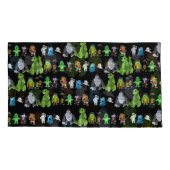 Housse D'oreillers Dix petits monstres Coque Coussin (Noir) (Dos)