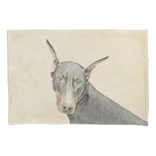 Housse D'oreillers Doberman Pinscher Peinture - Art Chien original