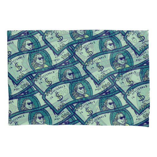 Housse D'oreillers Dollar Billets : Motif d'argent transparent (devant)