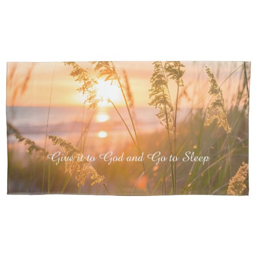 Housse D'oreillers Donnez-le à Dieu Aller au sommeil Bonne nuit Citat (devant-gauche)