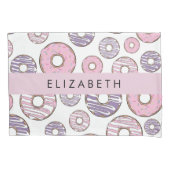 Housse D'oreillers Donuts Roses, Donuts Violets, Saupoudrages, Votre  (devant)