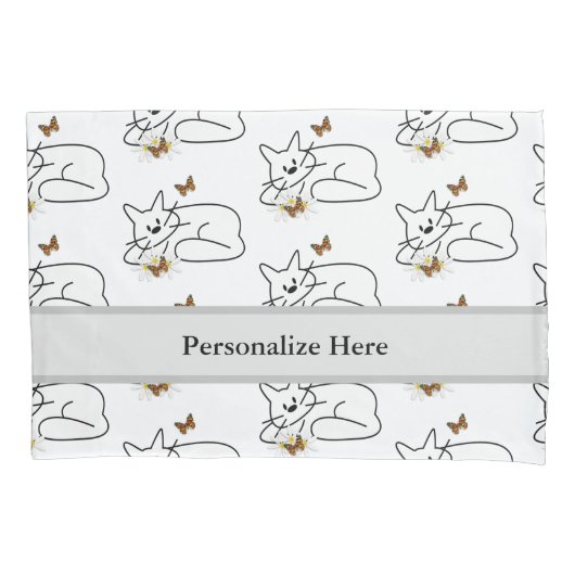 Housse D'oreillers Doodle Cat  (devant)