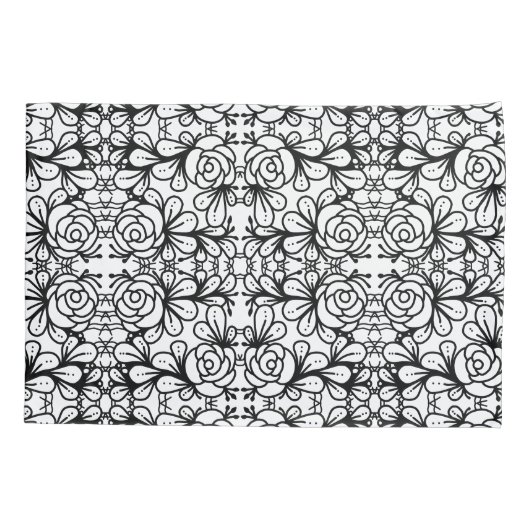 Housse D'oreillers Doodleroses (Dos-gauche)