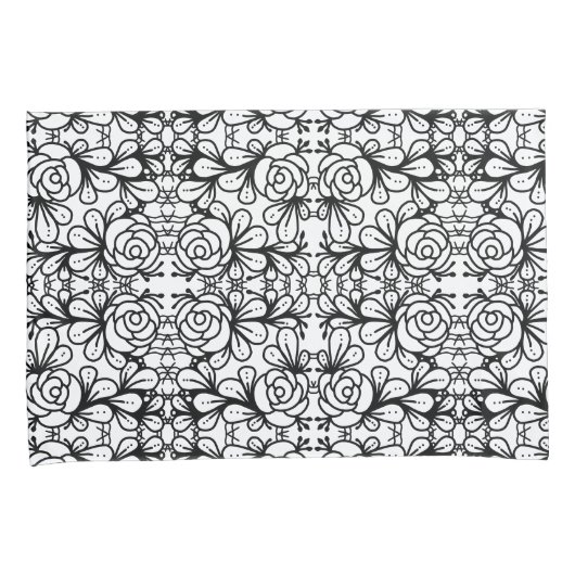 Housse D'oreillers Doodleroses (devant-Droit)