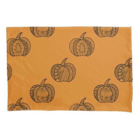 Housse D'oreillers Doodles d'Halloween boho mandala citrouilles Autom (devant-gauche)