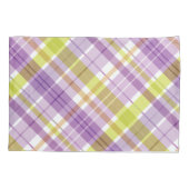 Housse D'oreillers Doux Plaid Pastel violet vert (Dos-gauche)