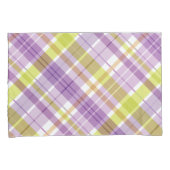 Housse D'oreillers Doux Plaid Pastel violet vert (devant-Droit)