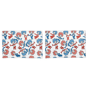 Housse D'oreillers Dr. Seuss   Chose Un Chose Deux motif drapeau amér