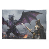 Housse D'oreillers Dragon and Warrior Confrontation (Dos-gauche)