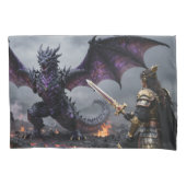 Housse D'oreillers Dragon and Warrior Confrontation (devant-gauche)