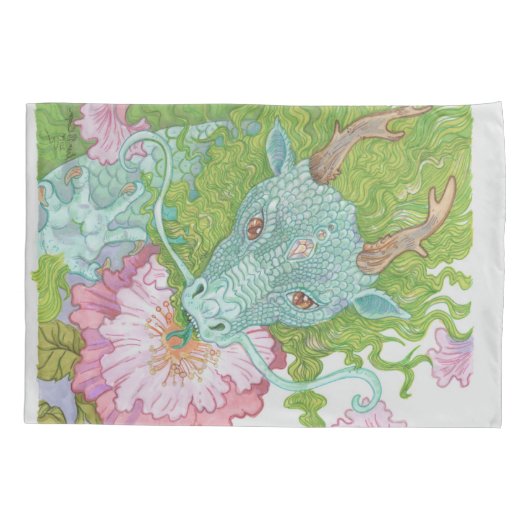 Housse D'oreillers Dragon de nectar (Dos)